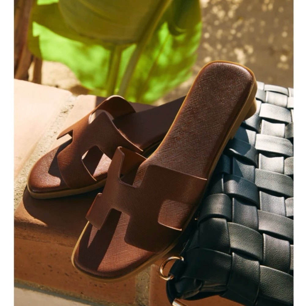 Brown Slip On Sandal